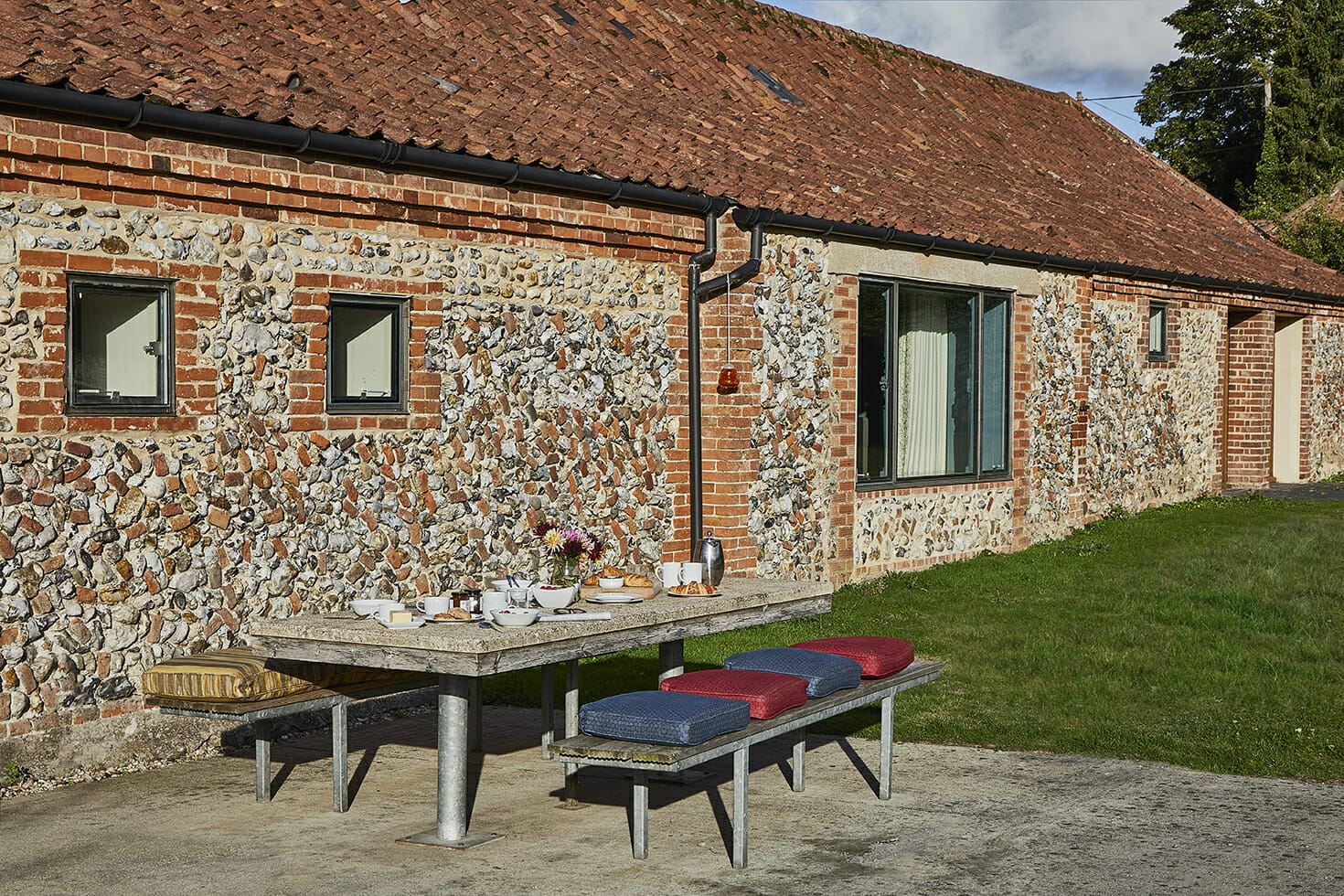 Outdoor area Long Meadow North Norfolk luxury holiday let Barsham