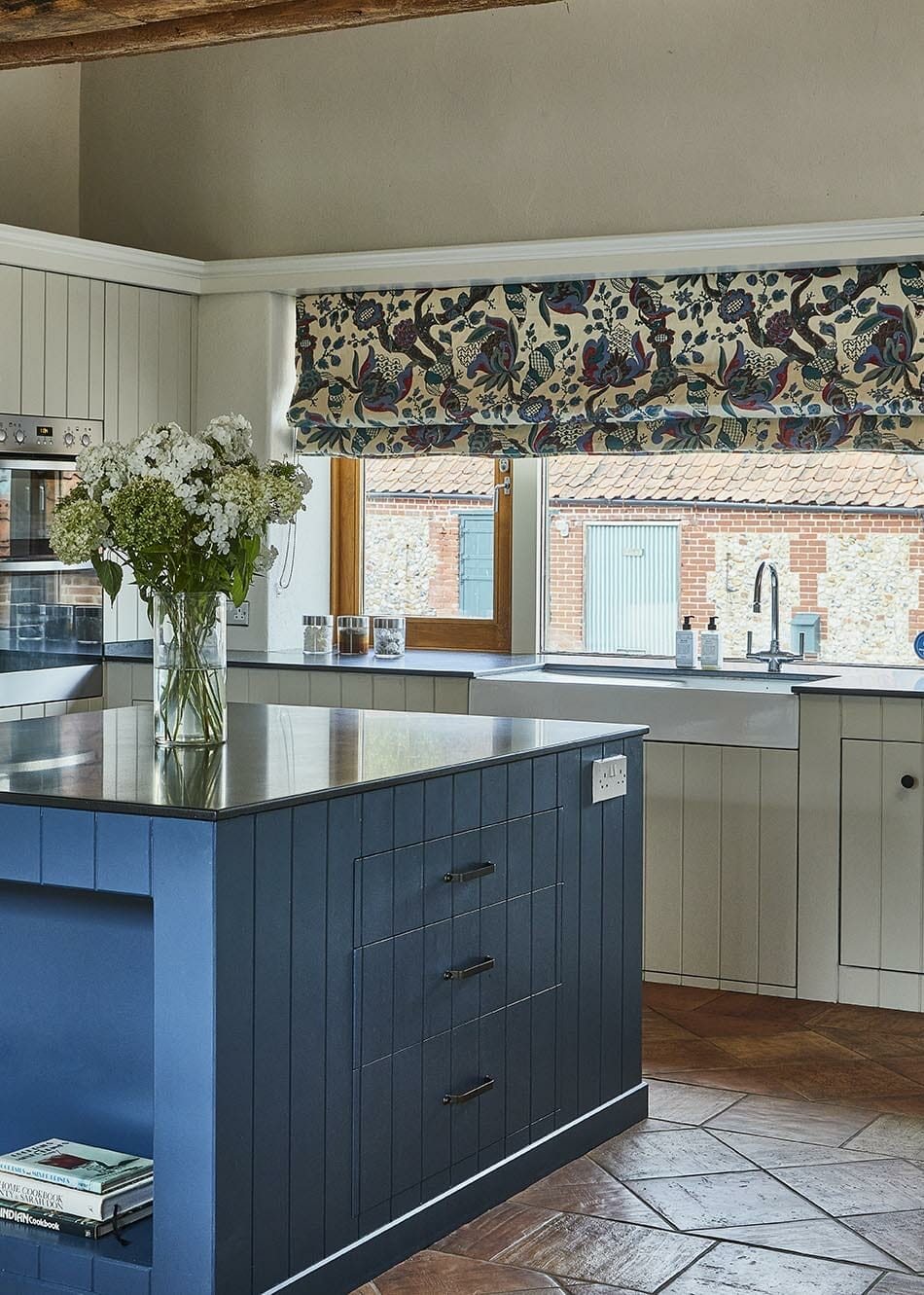 Kitchen island Long Meadow North Norfolk luxury holiday let Barsham